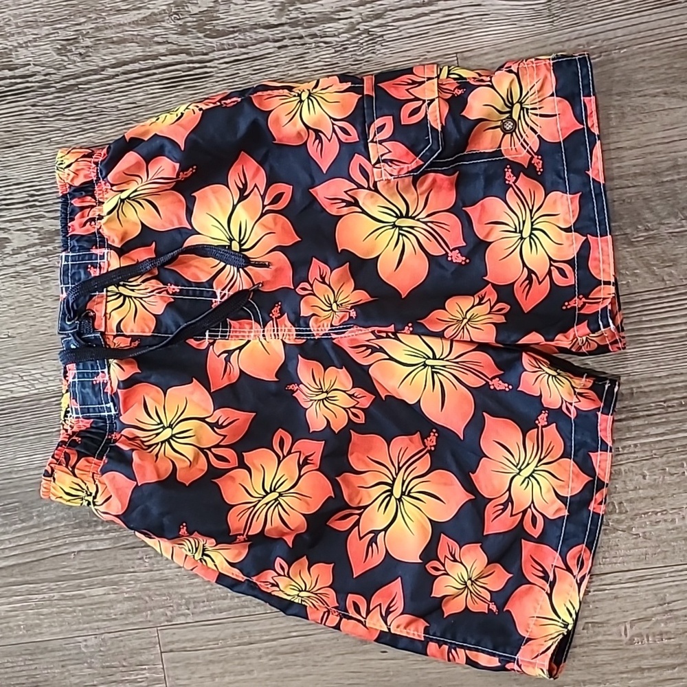 Jumping Bean Hawaiian Swim Trunks Size 7